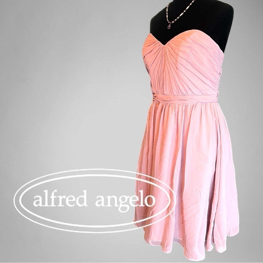 ALFRED ANGELO Loves First Blush Strapless Gown Pink Evening/Prom/Wedding Dress - Picture 3 of 10